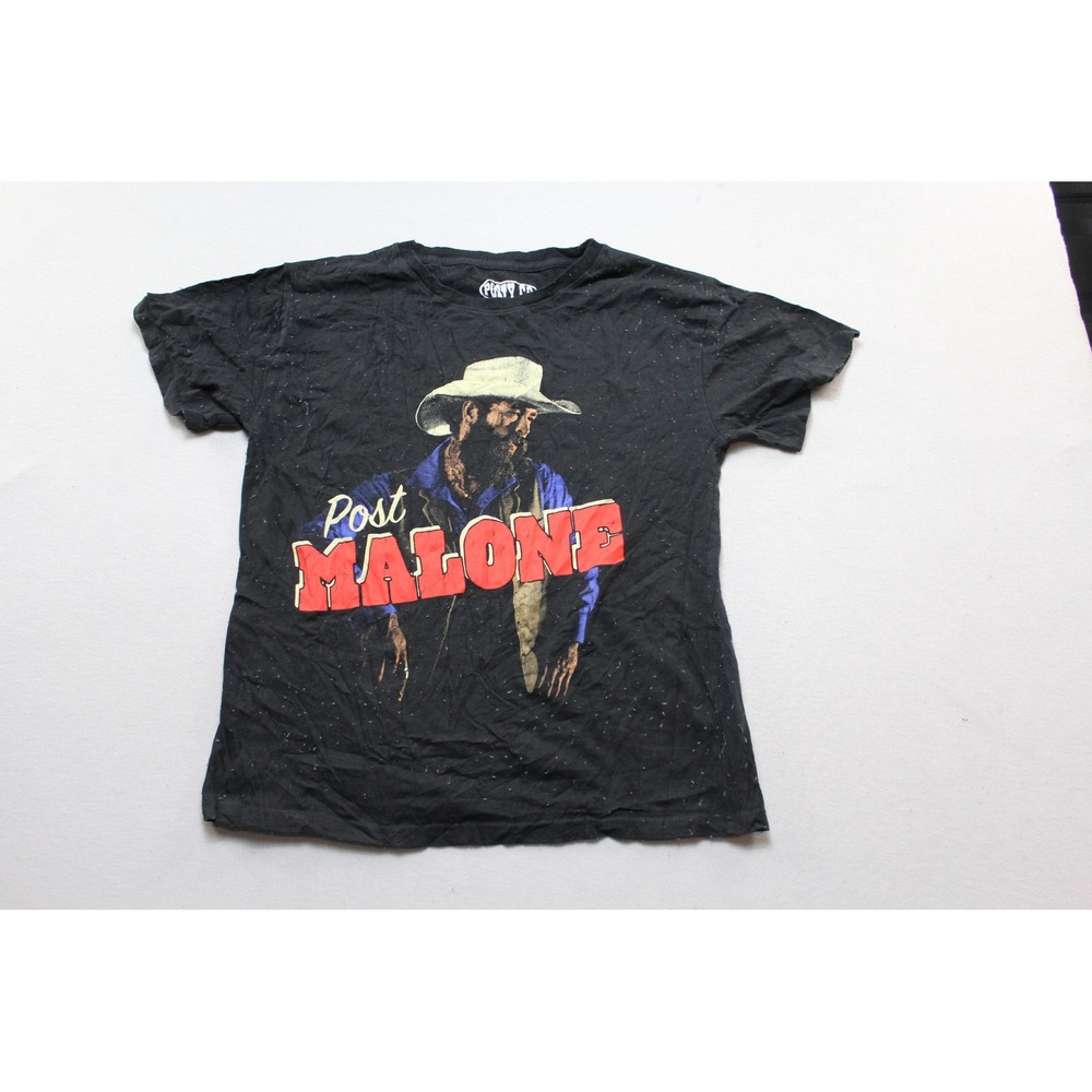 Posty Co Graphic Tee Mens Large Black Excellent Post Malone Cowboy Portrait